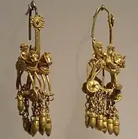 Colchian pendants, riders and horses on wheeled platforms, Georgian National Museum