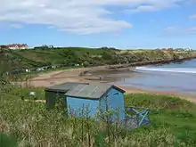 Beach huts at Coldingham Sands