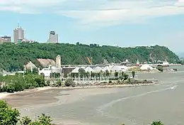 View from Anse-au-Foulon, with Cap Diamant to the east