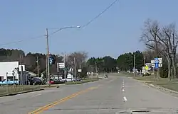 Looking west in downtown Coloma