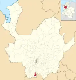 Location of the municipality and town of Valparaíso, Antioquia in the Antioquia Department of Colombia