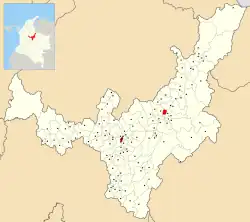 Location of the municipality and town of Busbanzá in the Boyacá Department of Colombia