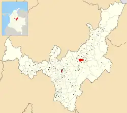 Location of the municipality and town of Nobsa in the Boyacá Department of Colombia