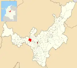 Location of the municipality and town of Sutamarchán in the Boyacá Department of Colombia