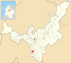 Location of the municipality and town of Tenza in the Boyacá Department of Colombia