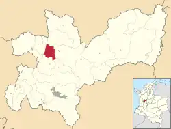 Location of the municipality and town of La Merced, Caldas in the Caldas Department of Colombia.