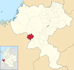 Location of the municipality and town of Balboa in the Cauca Department of Colombia.