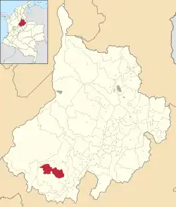 Location of the municipality and town of El Peñón, Santander in the Santander  Department of Colombia.