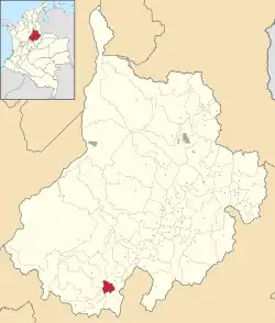 Location of the municipality and town of Guavata in the Santander  Department of Colombia.