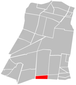 Location of Colonia Buenos Aires (in red) within Cuauhtémoc borough