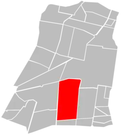 Location of Colonia Doctores (in red) within Cuauhtémoc borough