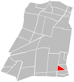 Location of Colonia Vista Alegre (in red) within Cuauhtémoc borough