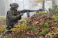 Romanian soldier during an exercise