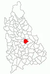 Location in Dâmbovița County