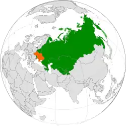 Map indicating locations of Commonwealth of Independent States and Ukraine