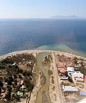 The river mouth in 2023, with Ombai Strait and Atauro island in the background