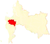 Location of the Curanilahue commune in the Biobío Region