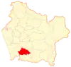 Location of Gorbea commune in the Araucanía Region