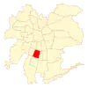 Map of the La Cisterna commune within Greater Santiago