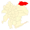 Map of Lo Barnechea commune in Santiago Metropolitan Region