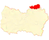 Map of Mostazal commune in O'Higgins Region