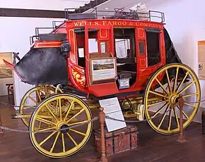 Image 29Concord Coach no. 251 in Wells Fargo livery in Old Town San Diego. (from History of California)