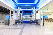 Faregates at the north of the concourse