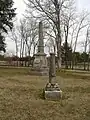 Closeup of monument and cannon