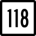 Route 118 marker