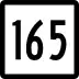 Route 165 marker