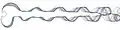 A set of contours resulting from different parameter values of a 2D fluid simulation (flow past a cylinder, left to right)