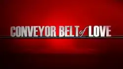 Title card with the series' name in white letters over a gradient red backdrop, with a black conveyor belt placed below the series' name