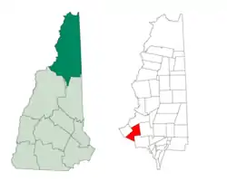 Location in Coos County, New Hampshire