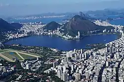 View of Lagoa neighborhood and Lagoa Rodrigo de Freitas