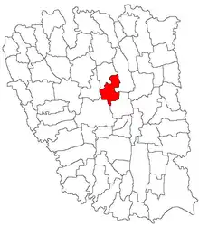 Location in Galați County