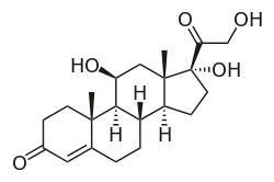 Cortisol, a naturally occurring corticosteroid, known as hydrocortisone when used as a drug