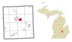 Location within Shiawassee County