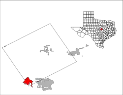 Location of Copperas Cove in Texas