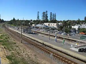 Cottesloe station platform viewed from bridge