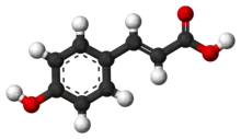 Ball-and-stick model of p-coumaric acid