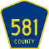 County Route 581 marker