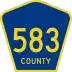 County Route 583 marker