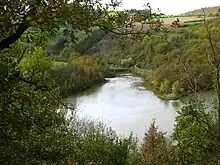 Reservoir of the Couzon dam in November 2008