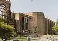 The sculpture on the east wall of Coventry Cathedral