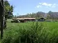 Barns located on the G.T. Wilburn Grist Mill property in Fall River, Tennessee.