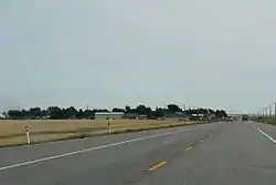 Looking east at Cowley on AB3 (Crowsnest Highway)