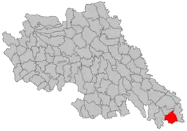 Location in Iași County