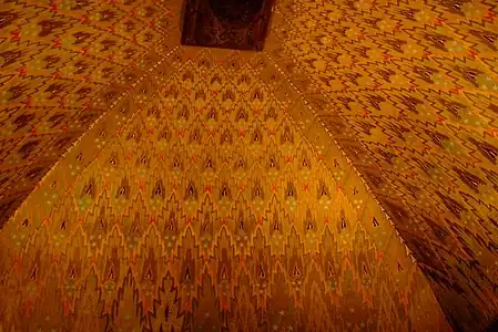 Pine tree and flame motif on the ceiling of the Crematorium