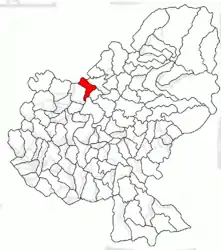 Location in Mureș County