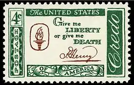 1961 issue honoring Henry in the American Credo series